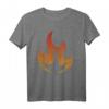 Feuerflamme Kostüm T-Shirt mit Beleuchtung – Leuchtendes Halloween Flammen-Outfit für Partys und Kostüme