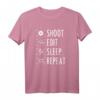 Fotografen Shoot Edit Sleep Repeat T-Shirt mit Kamera-Design – Perfektes Geschenk für Fotografen, Cutter & Kameraleute