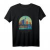 Frankfurt Skyline Illustration T-Shirt – Stadt-Liebe Geschenk für Frankfurt Fans und Freunde