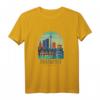 Frankfurt Skyline Illustration T-Shirt – Stadt-Liebe Geschenk für Frankfurt Fans und Freunde
