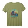Frankfurt Skyline Illustration T-Shirt – Stadt-Liebe Geschenk für Frankfurt Fans und Freunde