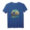 Frankfurt Skyline Illustration T-Shirt – Stadt-Liebe Geschenk für Frankfurt Fans und Freunde