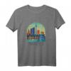 Frankfurt Skyline Illustration T-Shirt – Stadt-Liebe Geschenk für Frankfurt Fans und Freunde
