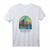 Frankfurt Skyline Illustration T-Shirt – Stadt-Liebe Geschenk für Frankfurt Fans und Freunde
