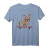 Französische Bulldogge T-Shirt mit witzigem Motiv auf Skateboard – Perfektes Geschenk für Bulldoggen- und Frenchie-Liebhaber