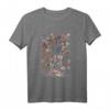 Vintage Blumen Übersicht T-Shirt mit französischen Namen - Botanische Illustrationen, perfektes Geschenk für Blumen- und Gartenliebhaber