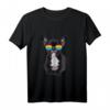 Französische Bulldogge T-Shirt mit LGBT Regenbogen Flagge – Unterstützung für Liebe, Gleichheit und Hunde, lustiges Accessoire für Freunde und Familie