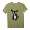 Französische Bulldogge T-Shirt mit LGBT Regenbogen Flagge – Unterstützung für Liebe, Gleichheit und Hunde, lustiges Accessoire für Freunde und Familie