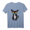 Französische Bulldogge T-Shirt mit LGBT Regenbogen Flagge – Unterstützung für Liebe, Gleichheit und Hunde, lustiges Accessoire für Freunde und Familie