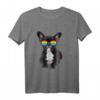 Französische Bulldogge T-Shirt mit LGBT Regenbogen Flagge – Unterstützung für Liebe, Gleichheit und Hunde, lustiges Accessoire für Freunde und Familie