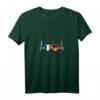 Damen Vintage Herzschlag T-Shirt mit Frankreich-Deutschland Flagge - Zeige deine Liebe zur Kultur und Freundschaft