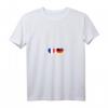 Damen Vintage Herzschlag T-Shirt mit Frankreich-Deutschland Flagge - Zeige deine Liebe zur Kultur und Freundschaft