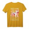 Französische Bulldogge Just A Girl Who Loves Dog Flower Women Floral T-Shirt – Niedliches Tierliebhaber Damen-Shirt für Hundemädchen
