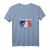 Damen Camargue Französisches Pferd T-Shirt mit V-Ausschnitt – Stilvolles Reit- und Pferdeliebhaber-Outfit
