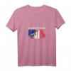 Damen Camargue Französisches Pferd T-Shirt mit V-Ausschnitt – Stilvolles Reit- und Pferdeliebhaber-Outfit