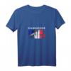 Damen Camargue Französisches Pferd T-Shirt mit V-Ausschnitt – Stilvolles Reit- und Pferdeliebhaber-Outfit