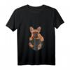 Damen T-Shirt mit französischer Bulldogge in Tasche – Süßes Hunde-Shirt für Bulldoggen-Liebhaberinnen und Hundemamas
