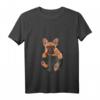 Damen T-Shirt mit französischer Bulldogge in Tasche – Süßes Hunde-Shirt für Bulldoggen-Liebhaberinnen und Hundemamas