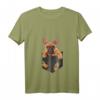 Damen T-Shirt mit französischer Bulldogge in Tasche – Süßes Hunde-Shirt für Bulldoggen-Liebhaberinnen und Hundemamas