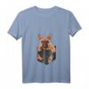 Damen T-Shirt mit französischer Bulldogge in Tasche – Süßes Hunde-Shirt für Bulldoggen-Liebhaberinnen und Hundemamas