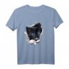 Süßes schwarzes Kätzchen T-Shirt – Niedliches Katzenmotiv für Tierliebhaber, Kinder & Katzenfans