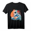 Japanischer Fuchs Kitsune & Great Wave Kanagawa Vintage Art T-Shirt - Japanische Kultur, Sakura & Traditionen