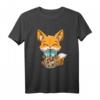 Kawaii Bubble Tea Fuchs Lustiges Boba-Tee Kurzarm T-Shirt für Anime- und Manga-Fans – Niedliches Tiermotiv für Männer, Frauen, Jungen & Mädchen