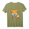 Kawaii Bubble Tea Fuchs Lustiges Boba-Tee Kurzarm T-Shirt für Anime- und Manga-Fans – Niedliches Tiermotiv für Männer, Frauen, Jungen & Mädchen