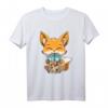 Kawaii Bubble Tea Fuchs Lustiges Boba-Tee Kurzarm T-Shirt für Anime- und Manga-Fans – Niedliches Tiermotiv für Männer, Frauen, Jungen & Mädchen