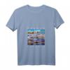Damen Prag Tschechien Sehenswürdigkeiten Galerie Souvenir T-Shirt mit V-Ausschnitt – Perfektes Geschenk für Reisefreunde und Prag-Liebhaber