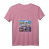 Damen Prag Tschechien Sehenswürdigkeiten Galerie Souvenir T-Shirt mit V-Ausschnitt – Perfektes Geschenk für Reisefreunde und Prag-Liebhaber