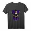 Mittwochsserie Wednesday Schwarze Dahlien und Monde T-Shirt - Offizielles Addams Family Merchandise für Fans