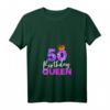 Damen 50. Geburtstag Königin Krone Geschenk - V-Ausschnitt T-Shirt für den besonderen Tag