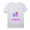Damen 50. Geburtstag Königin Krone Geschenk - V-Ausschnitt T-Shirt für den besonderen Tag