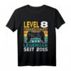 Kinder Level 8 Jahre Geburtstagsshirt für Jungen Gamer - Legendär seit 2015, perfekt für die nächste LAN-Party & Geburtstagsfeier