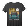 Kinder Level 8 Jahre Geburtstagsshirt für Jungen Gamer - Legendär seit 2015, perfekt für die nächste LAN-Party & Geburtstagsfeier