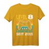 Kinder Level 8 Jahre Geburtstagsshirt für Jungen Gamer - Legendär seit 2015, perfekt für die nächste LAN-Party & Geburtstagsfeier