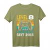 Kinder Level 8 Jahre Geburtstagsshirt für Jungen Gamer - Legendär seit 2015, perfekt für die nächste LAN-Party & Geburtstagsfeier
