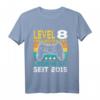 Kinder Level 8 Jahre Geburtstagsshirt für Jungen Gamer - Legendär seit 2015, perfekt für die nächste LAN-Party & Geburtstagsfeier