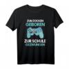 Zum Zocken Geboren Zur Schule Gezwungen - Lustiges Gaming T-Shirt für Gamer, perfekt als Geschenk zu Geburtstag, Weihnachten oder Ostern