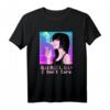 Japanese Vaporwave Aesthetic Sad Face Anime Girl T-Shirt mit Glitch Effekt - Edgy Streetwear für Kawaii, Goth & Emo Fans
