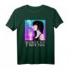 Japanese Vaporwave Aesthetic Sad Face Anime Girl T-Shirt mit Glitch Effekt - Edgy Streetwear für Kawaii, Goth & Emo Fans