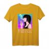 Japanese Vaporwave Aesthetic Sad Face Anime Girl T-Shirt mit Glitch Effekt - Edgy Streetwear für Kawaii, Goth & Emo Fans