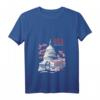 Damen US-Kapitol Gebäude Washington DC Kirschblüten T-Shirt mit V-Ausschnitt – Perfektes Souvenir für Reisende, Touristen & Einheimische