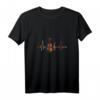 Damen Musiker Musik Geschenk - Geiger Herzschlag Violine T-Shirt mit V-Ausschnitt für Musiker, Geiger & Musikliebhaber zu Weihnachten & Geburtstag