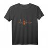 Damen Musiker Musik Geschenk - Geiger Herzschlag Violine T-Shirt mit V-Ausschnitt für Musiker, Geiger & Musikliebhaber zu Weihnachten & Geburtstag