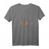 Damen Musiker Musik Geschenk - Geiger Herzschlag Violine T-Shirt mit V-Ausschnitt für Musiker, Geiger & Musikliebhaber zu Weihnachten & Geburtstag