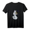 Katze mit Geige T-Shirt – Geschenk für Katzenliebhaber, Violinisten und Musikfans