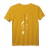 Notenschlüssel in Gold Design – Musikliebhaber T-Shirt für Klassikfans und Musiker