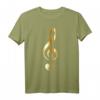 Notenschlüssel in Gold Design – Musikliebhaber T-Shirt für Klassikfans und Musiker